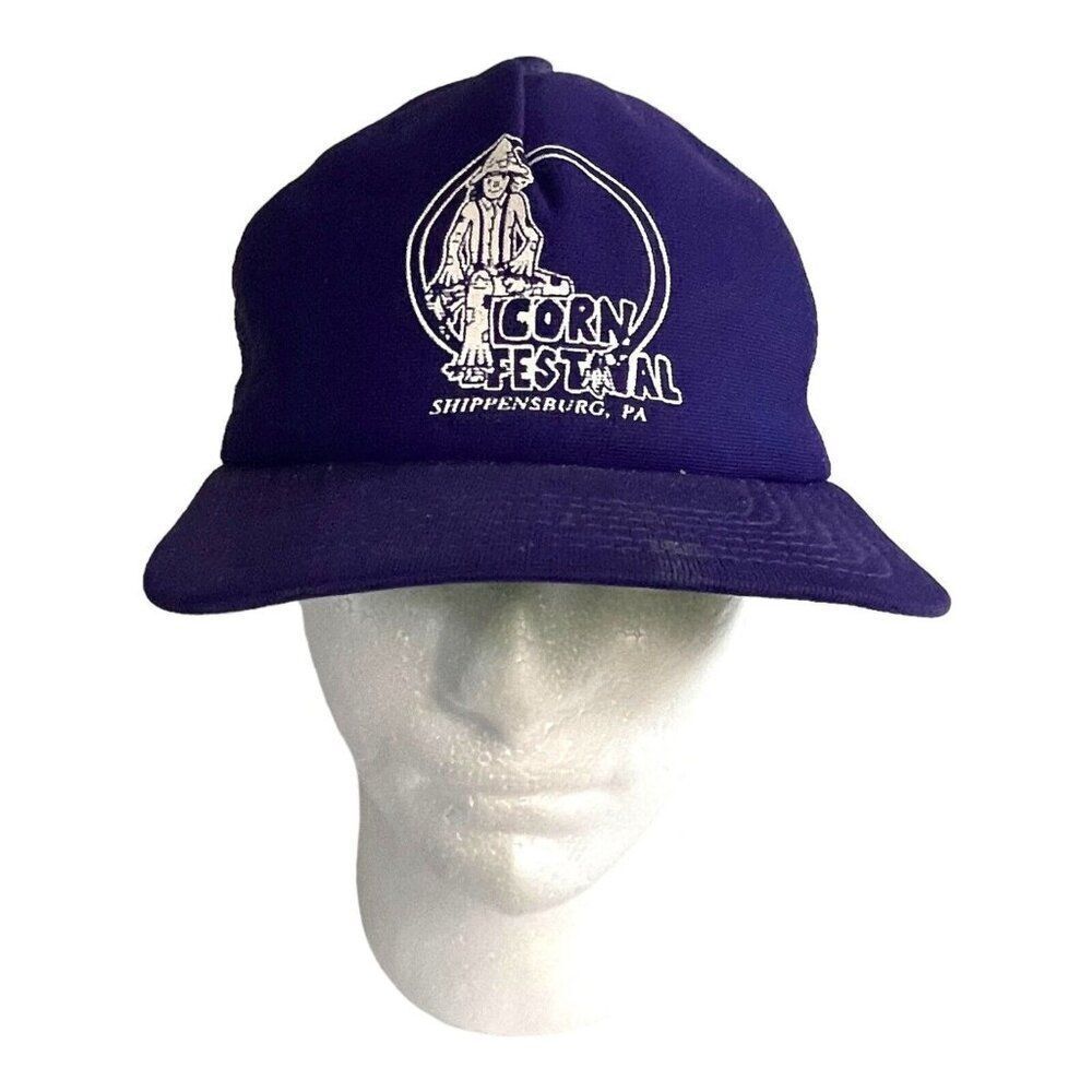 Vintage Shippensburg PA Purple Corn Festival Snapback Trucker Hat Mesh New Era